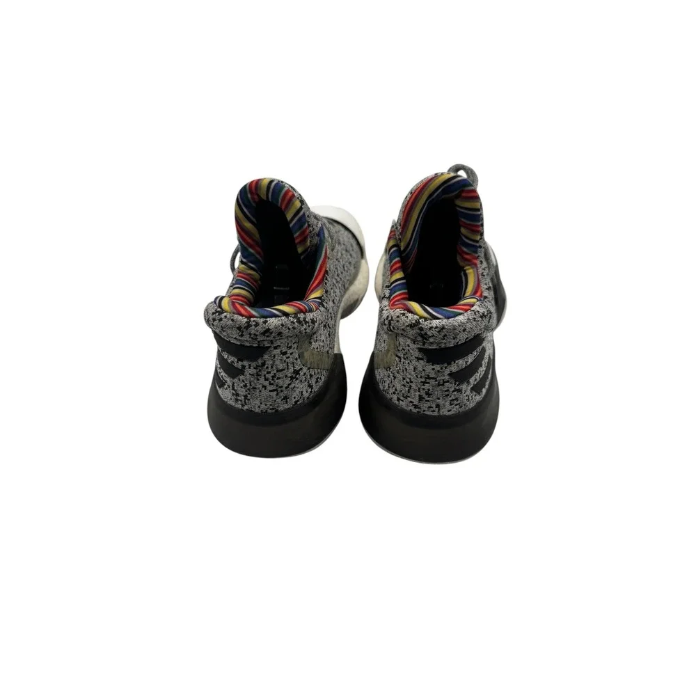 Adidas Harden Vol 1 Disruption White Black Multi BY3473 Mens 7.5 Basketball Shoe